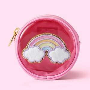 Stoney Clover Lane x Target Rainbow Patch Pink Mini Circle Pouch NWOT Travel